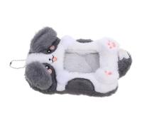 SEWOART Llavero Porta Tarjetas Fotográficas de Peluche Diseño de Border Collie Funda Suave de Felpa para Tarjetas K-Pop Estuche Compacto para Credenciales y Fotos Accesorio Adecuado