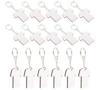 SEWOART Llaveros en Blanco para Sublimación 36 Piezas Kit DIY para Manualidades Llavero de Sublimación Resistente Accesorios para Transferencia Térmica Adecuado para Regalos