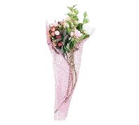 SEWOART Malla Para Envolver Ramos De Flores 10 Hojas Papel De Malla Gasa Color Rosa Sakura Decoración Manualidades Embalaje Floral Diy Obsequio