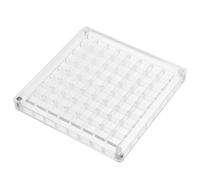 SEWOART Marco Transparente de Acrílico para Conchas Marinas, Caja Organizadora 64 Compartimentos de 1.2 X 1.2 Cm, Mini Estuche Compacto para Almacenamiento y Exhibición de Piedras