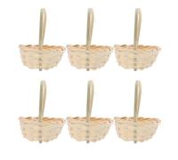 SEWOART Mini Cesta de Bambú Tejida a Mano para Decoración 20 Piezas