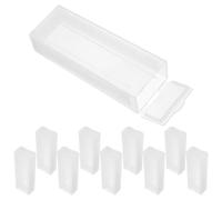 SEWOART Organizador de almacenamiento de diapositivas de plástico rectangular para patología, caja ligera con capacidad amplia para 5 portaobjetos