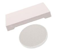 SEWOART Panel de Soldadura para Joyería Estructura de Panal, Resistente al Calor y Aislante, Ladrillos Refractarios para Fundición de Oro y Plata, 2 Piezas (cuadrado y Pequeño Redondo),