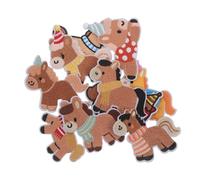 SEWOART Parches Termoadhesivos Bordados 2026 de Caballos 10 Unidades para Coser y Planchar en Ropa Chaquetas y Mochilas Parches Decorativos para Manualidades y Celebraciones del Año