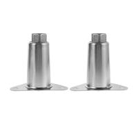 SEWOART Patas de Soporte Ajustables para Muebles de Acero Inoxidable 15 Cm con Placa Triangular, 2 Juegos Resistentes para Estufas Comerciales, Gabinetes y Mesas, Patas Regulables