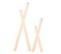 Sewoart Perchas para Jaulas De PáJaros 4 Piezas Varillas De Madera para Loros con Tornillos FáCil InstalacióN Postes De Pie para Periquitos TamañOs Variados