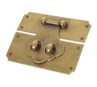 SEWOART Pestillo de Caja Vintage de Latón Antiguo 10,6 Cm Color Cobre para Muebles y Cajas, Cierre de Cerrojo Bricolaje, Hebilla de Joyero, Accesorio de Cerradura para Restauración