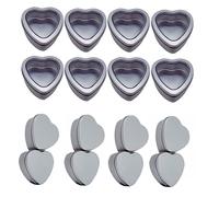 SEWOART Piezas Caja de hojalata de amor organizador titular tabla de embutidos con tapa talón cable cajas almacenaje cajas de almacenaje lata de hojalata recipiente de hojalata Silver