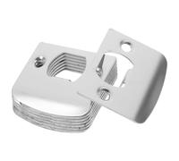 SEWOART Placa de Cierre para Puertas Interiores 8 Piezas de Acero Inoxidable Negro D Tipo Ángulo Recto Refuerzo de Puerta y Tapa del Cerrojo para Pestillo de Madera