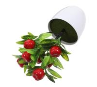 SEWOART Planta Artificial Maceta Realista para Decoración De Hogar y Oficina, Bonsái Falso Fruta Simulada De Fresa, Adorno De Escritorio Pequeño Mantenimiento