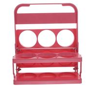 SEWOART portabotellas de Cerveza Barbacoa Draft Beer botellero de Vino Cesta de Picnic para Cerveza Plegable portabebidas con asa Estante Barra ktv cochero de Cerveza el plastico Rosa