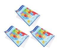 SEWOART Póster Educativo de Mapa de Estados Unidos Laminado 3 Piezas, Cartel Mural Grande para Aula y Dormitorio, Material de Geografía Detalles de Estados y Ciudades, Decoración