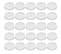 SEWOART Protectores para Mesa de Vidrio 40 Unidades, Almohadillas Antideslizantes de Goma No Adhesiva Transparente 25 Mm X 3 Mm, Parachoques Pequeños para Muebles, Espaciadores
