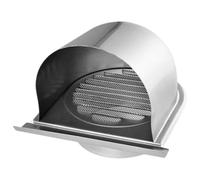 SEWOART Rejilla de Ventilación U en Acero Inoxidable 201 Diámetro 100 MM Tapa Exterior para Pared Cubierta Anti Lluvia y Viento para Campana Extractora de Cocina Ventilación de Pared