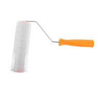 SEWOART Rodillo de púas para nivelar suelos compatible con epoxi y cemento, ergonómico y ligero para eliminar burbujas en superficies de concreto y pintura industrial