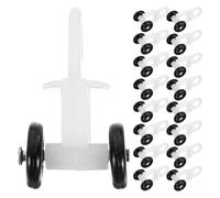 SEWOART Rodillos de Plástico Mini para Riel de Cortina Doble Curva, Paquete de 50 Piezas, Deslizadores Silenciosos Tecnología de Nanoperlas, Ideales para Rieles Estrechos y Ahorro de