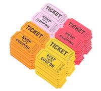 SEWOART Rollo de 400 Boletos de Rifa Grandes de Colores (rojo, Amarillo, Naranja, Rosa) para Eventos, Fiestas y Carnavales, Sistema de Sorteo Emocionante y Uso Versátil