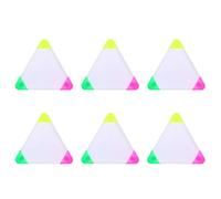 SEWOART Rotuladores Triangulares Fluorescentes 6 Piezas Multicolor para Dibujo y Escritura Escolar Bolígrafos de Colores Fluorescentes Oficina Resaltadores Prácticos para Manualidades y