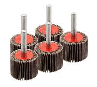 SEWOART Ruedas de Pulido de Aletas 30 Mm Vástago 5 Piezas para Amoladora de Banco Herramientas Rotativas Eliminación de Óxido Pulidor para Superficies Metálicas