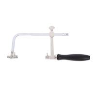 SEWOART Serrucho Manual Ajustable con Marco en Forma de U para Corte de Metales y Madera, Mango Ergonómico Negro, Herramienta Portátil de Precisión para Bricolaje y Joyería, Tamaño Mini