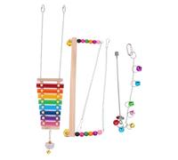 SEWOART Set De Juguetes Columpio Percha Xilófono Soporte De Madera Resistente y Durable