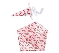 SEWOART Set de Sombreros Decorativos para Mascotas y Toallas de Saliva para Perros Tamaño S 4 Sombreros 4 Baberos de Poliéster Transpirables para Fiestas de San Valentín Accesorios