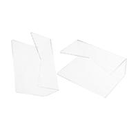 SEWOART Soporte de Correo Acrílico Transparente 2 Piezas Organizador de Correo de Escritorio Expositor de Sobres y Postales Clasificador para Oficina y Hogar