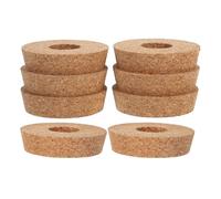 SEWOART Tapones De Corcho para Macetas Hidropónicas Tapas Huecas para Jarrones Tapones De Corcho con Orificio Central para Tarros De Cristal Color Marrón