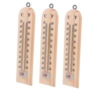 SEWOART Termómetro De Madera Colgante Para Interiores y Exteriores 3 Unidades Medidor De Temperatura Duradero Para Invernadero y Habitación Termómetro y Fácil De Leer Adecuado Para Jardines y Hogares