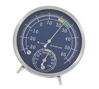 SEWOART Termómetro Higrómetro de Interior de Acero Inoxidable Analógico Alta Precisión Resistente y Versátil para Mesa y Pared Medidor de Humedad Ambiental para Habitaciones