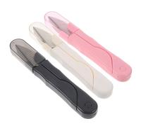 SEWOART Tijeras para Hilo en Forma de U, 3 Piezas, Mango Metálico Tapa Transparente, Tijeras Pequeñas Afiladas para Punto de Cruz y Manualidades, Herramienta Doméstica Color Aleatorio