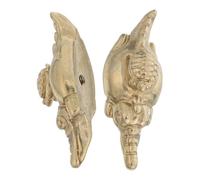 SEWOART Tiradores y Pomos de Latón Forma de Tortuga y Cocodrilo, 2 Piezas, Perillas Náuticas Decorativas para Cajones y Armarios, Estilo Retro para Muebles de Cocina y Tocadores