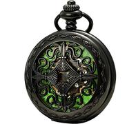 SEWOR Vintage mecánica Mano Viento Reloj de Bolsillo Luminosa Esfera Lupa de Cristal