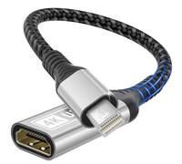Sewowibo Mini DisplayPort a HDMI,Adaptador Mini DisplayPort a HDMI,Mini DisplayPort (Thunderbolt 2) a HDMI 4K,unidireccional,Compatible con MacBook Air/Pro,XPS,Surface Pro/Dock,Monitor y proyector.