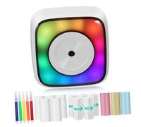 Sewroro 1 Juego Impresora Térmica Mini Portátil Inalámbrica para Etiquetas y Tecnología Sin Tinta para Estudiantes y Oficina Incluye de Impresión Papel de