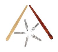 Sewroro 1 Juego Pluma Puntas De Bolígrafo Para Caligrafía Bolígrafo Líquido Enmascarante Para Puntas De Repuesto Para Bolígrafos De Caligrafía Madera
