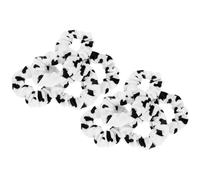 Sewroro 10 Coleteros para Mujer de Algodón Blanco Estampado de Vaca, Cintas Pelo, 10 Pcs, Compactos y Cómodos, para Chicas y Mujeres, Celebración Verano