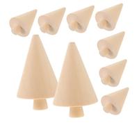 Sewroro 10 piezas Árboles de Navidad de Madera sin Acabado para Manualidades DIY Decoración para Escritorio Casa Estimulan Creatividad y Habilidad Manual