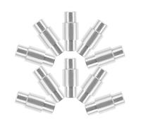 Sewroro 10 Piezas Espaciador de Eje de Patín, Espaciador de Cojinete de Rueda, Aluminio, Plata, Diseño Speed Spacer para Ruedas Skate y Patines en Línea
