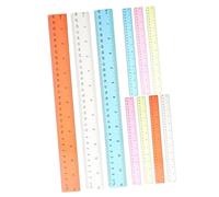 Sewroro 10 piezas Reglas de Plástico Coloreadas Regla Portátil Multiusos para Estudiantes y Dibujo Diseño Práctico y Fácil de Usar Color Aleatorio Color Aleatorio