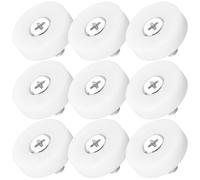 Sewroro 10 Unidades Rueda de Cajón de Acero Inoxidable y Nylon Pernos para | Deslizamiento Silencioso, Mejora el Uso del Mueble, para Hogar y Renovación de Cajones, Color Blanco