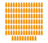 Sewroro 100 Fundas Protectoras de Dedos de Látex Naranja Antideslizantes y Resistentes Diseño Sencillo para Uso Doméstico y Cuidado Personal