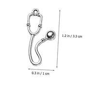 Sewroro 100 Piezas Colgantes de Aleación de Zinc Vintage con Diseño de Estetoscopio Accesorios Diy para Joyería Hospitalaria Colgantes Creativos para Adultos