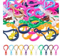 Sewroro 100 Piezas Hebilla De Bombilla Mosquetón Pequeño Broches De Langosta Pinzas De Langosta Mosquetones Manos Llavero Con Cierre De Langosta Clip De Llavero Cordón Colorful El Plastico