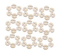 Sewroro 100 Piezas herramientas para hacer pompones guardianes de pompones de sombrero cierre de pompón de punto de madera Beige