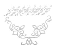 Sewroro 10piezas Parches Bordados Plata Para Ropa Parches Termoadhesivos De Decorativos Para Abrigos Bolsos y Reparar Vaqueros