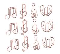 Sewroro 12 piezas Clips Musicales Forma de Notas Instrumentos Accesorios de Oficina y Marcapáginas Divertidos
