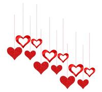 Sewroro 12 Piezas Colgantes de Corazón de Papel para Decoración de San Valentín y Bodas Decoraciones Románticas para Fiestas y Hogar Adornos Versátiles para Ambiente Festivo