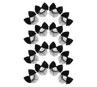 Sewroro 12 Piezas de Redecillas Elásticas para Moño Lazo Negro Cubremoños Profesionales de Malla Fina para Azafatas Personal de Bancos Enfermeras y Hotel Accesorios para Peinado