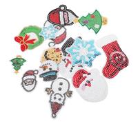 Sewroro 15 Piezas Juego de Parches Bordados de Lentejuelas Navideñas Diseño Brillante, Ideales para Ropa y Decoración del Hogar en Manualidades DIY